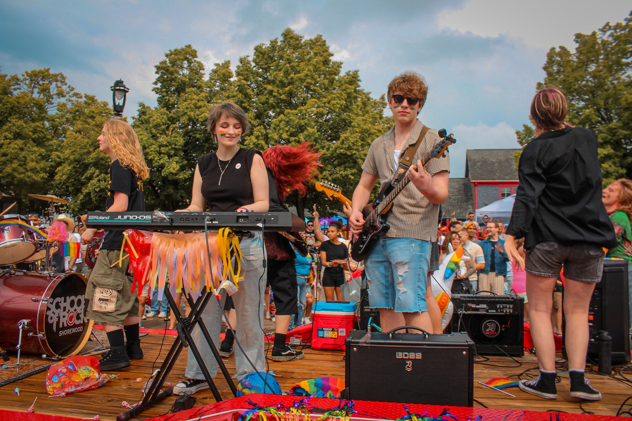 School of Rock Students Perform at a Pride Parade