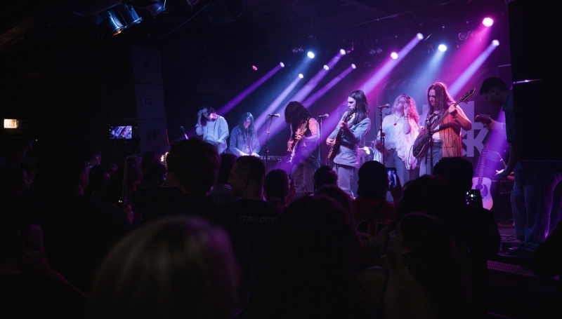 School of Rock Students Performing on Stage